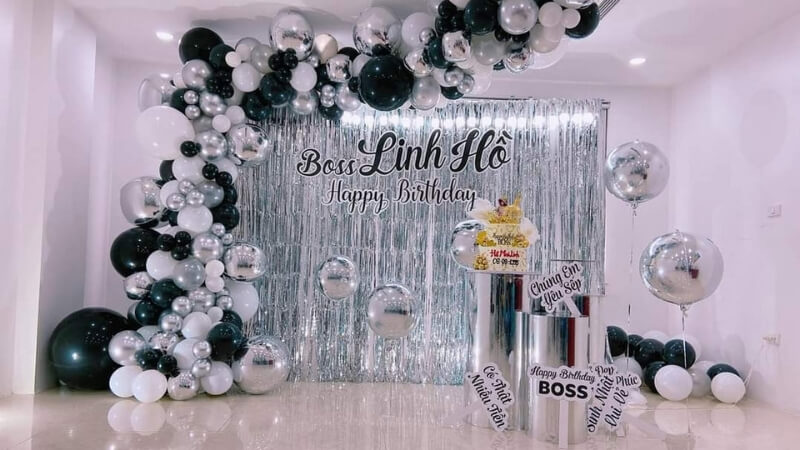 Background sinh nhật trắng đen 5