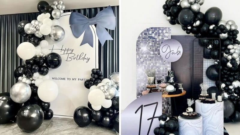 Background sinh nhật trắng đen 7