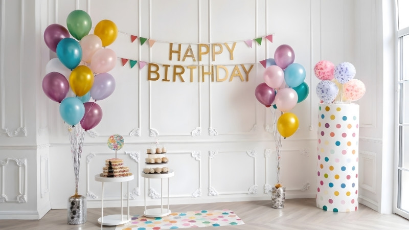 Mẫu trang trí sinh nhật Minimalism