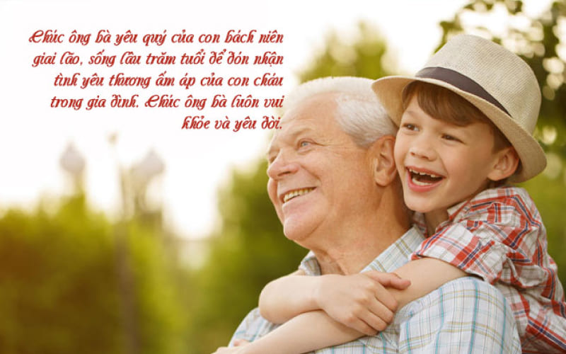 Lời chúc mừng sinh nhật ông ngoại, ông nội hài hước, vui vẻ