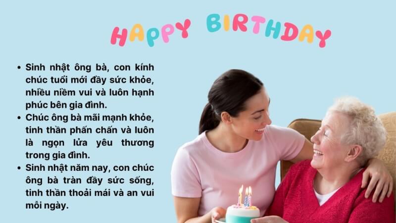 Lời chúc mừng sinh nhật ông bà, cha mẹ