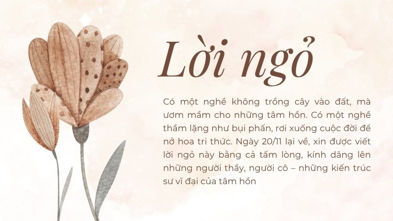 Lời ngỏ bằng văn xuôi