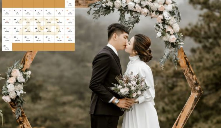 Xem ngày cưới đẹp năm 2026 (Bính Ngọ) hợp tuổi vợ chồng