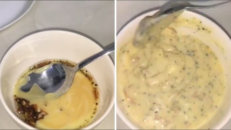 Pha sốt trộn salad