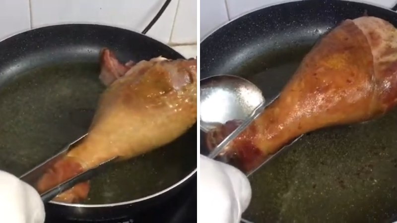 Áp chảo đùi gà tây