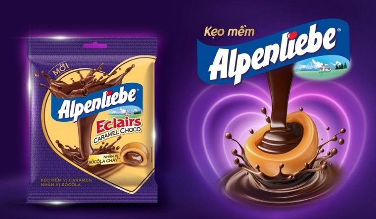 Giới thiệu kẹo mềm Alpenliebe vị socola mới, ăn là "dính"