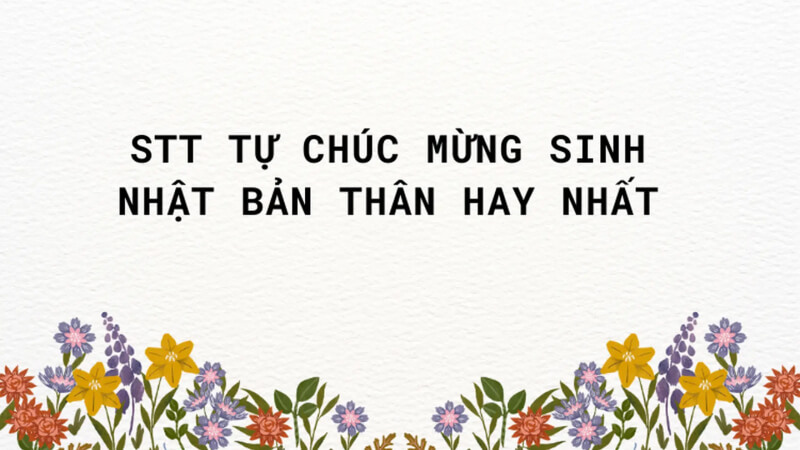 Gợi ý stt sinh nhật một mình Gợi ý stt sinh nhật một mình