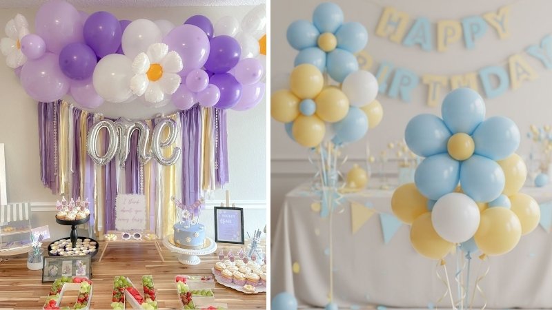 Trang trí sinh nhật mini trong phòng mẫu 2