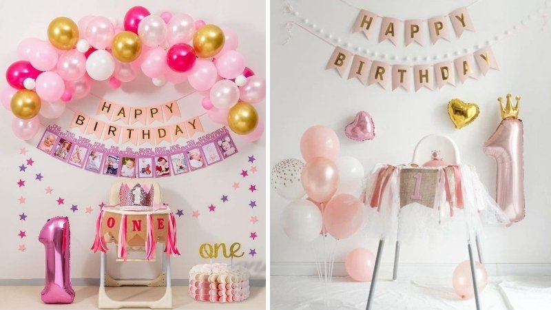 Trang trí sinh nhật mini trong phòng mẫu 1