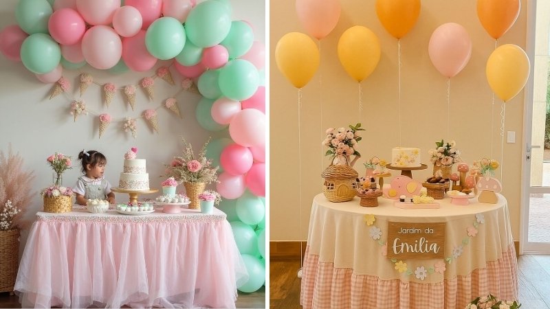 Trang trí sinh nhật mini trong phòng mẫu 4