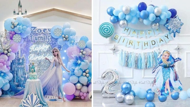 Mẫu trang trí sinh nhật công chúa Elsa
