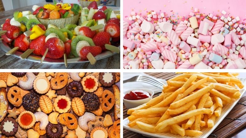 Nhóm ăn vặt và trái cây