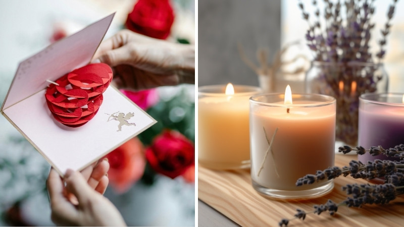 Quà tặng handmade thiệp hoặc nến thơm Quà tặng handmade thiệp hoặc nến thơm