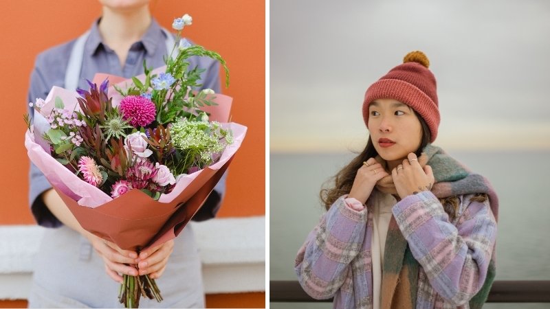 Tặng hoa tươi hoặc khăn choàng cổ Tặng hoa tươi hoặc khăn choàng cổ