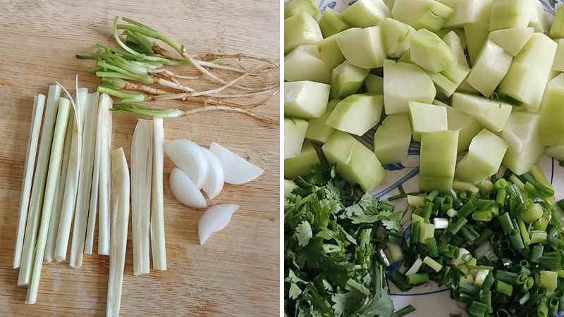 Sơ chế các nguyên liệu khác