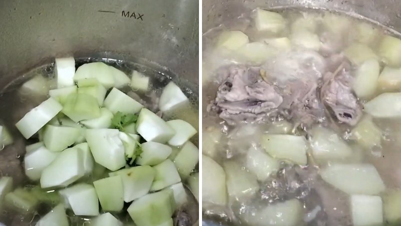 Cho su su vào hầm