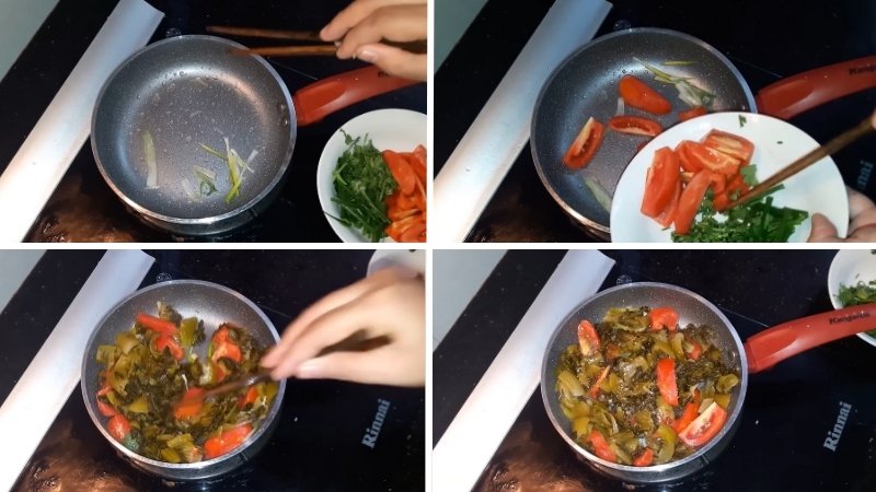 Xào cà chua và dưa cải