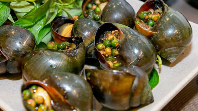 ốc lác hấp tiêu