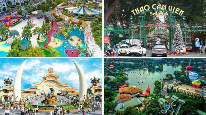 Các công viên, khu vui chơi giải trí