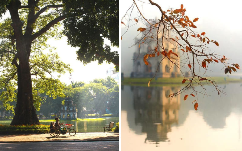 Canh thu đệp ở Hồ Gươm thủ đô