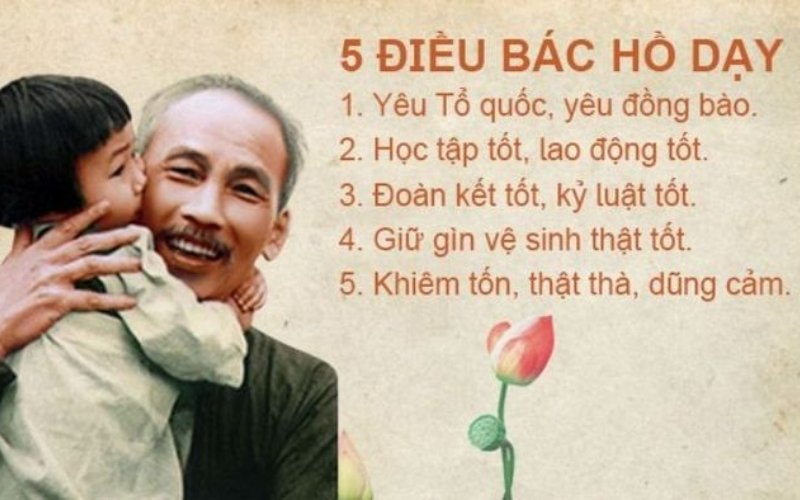 5 điều Bác Hồ dạy là kim chỉ nam cho thiếu nhi Việt Nam