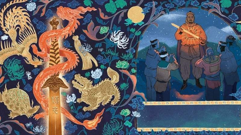 Long Quân cho mượn gươm thần để giúp nghĩa quân Lam Sơn đánh giặc Minh