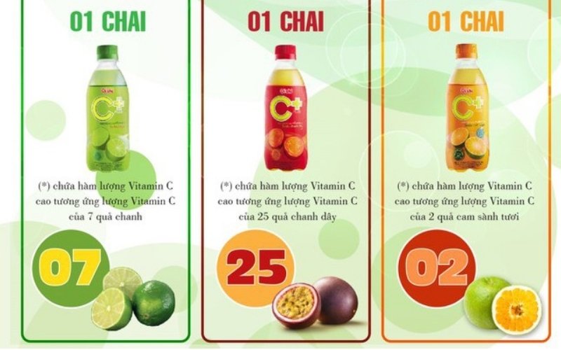 Oishi C+ là nước giải khát giàu vitamin C, kết hợp hương vị trái cây tự nhiên đầy sảng khoái