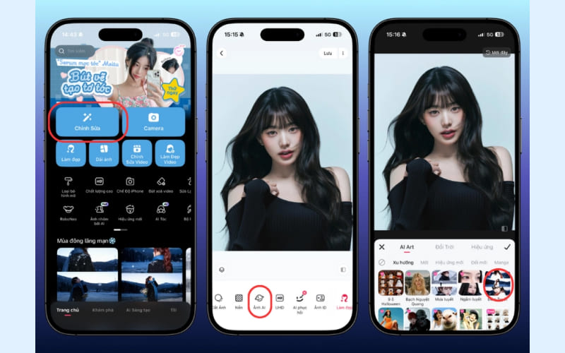 Bước 1: Tải và cài đặt ứng dụng Meitu Bước 1: Tải và cài đặt ứng dụng Meitu