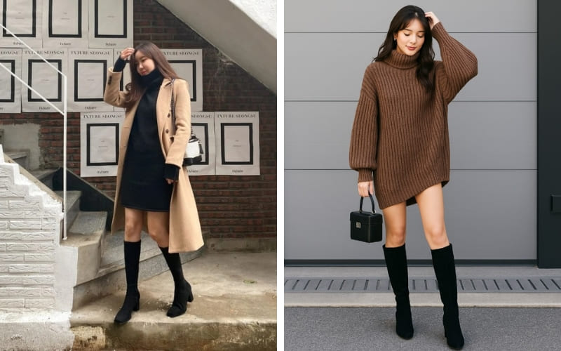 Boots hoặc giày công sở giữ ấm đôi chân tối ưu.