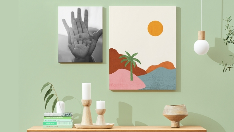 Tranh canvas chủ đề nghề giáo hoặc tình yêu