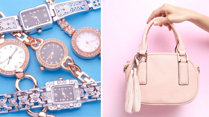 Đồng hồ, nước hoa và túi xách thanh lịch
