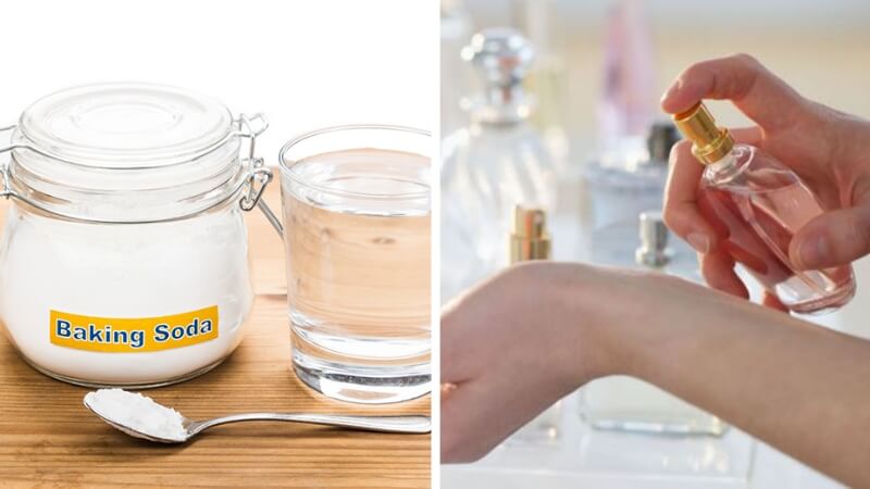 Khử mùi nước hoa bằng baking soda