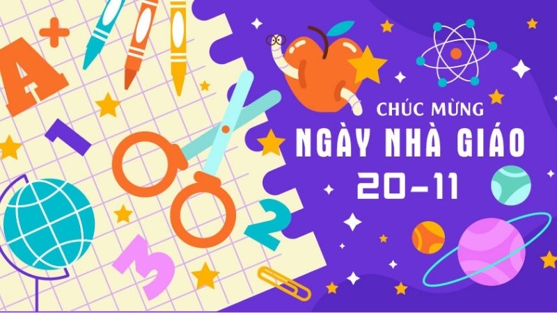 Banner chúc mừng ngày 20/11 dễ thương, đáng yêu 1