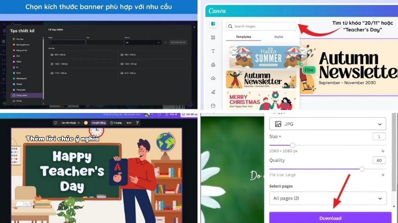 Hướng dẫn tự thiết kế Banner 20/11 bằng Canva