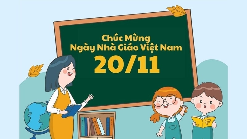 Banner chúc mừng ngày 20/11 dễ thương, đáng yêu 2