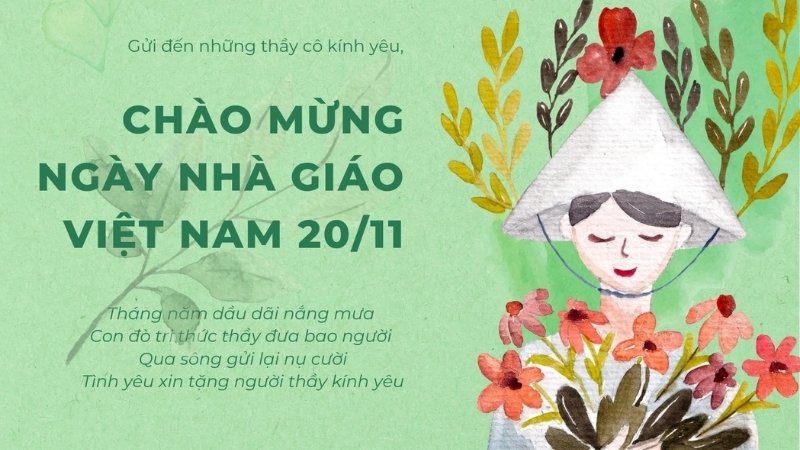 Banner 20/11 phong cách hiện đại, tối giản 5
