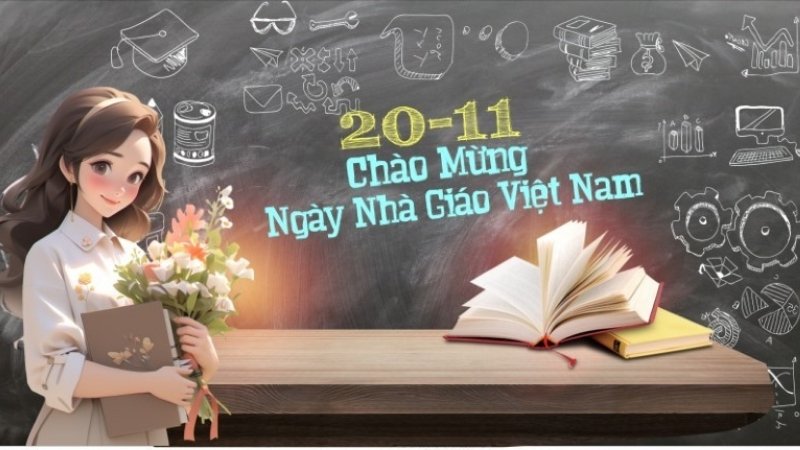 Banner 20/11 cho trường học, lớp học 1