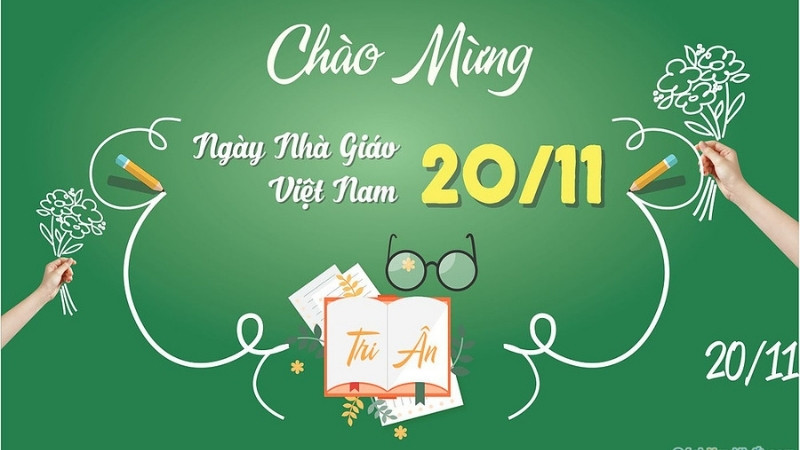 Banner 20/11 cho trường học, lớp học 2