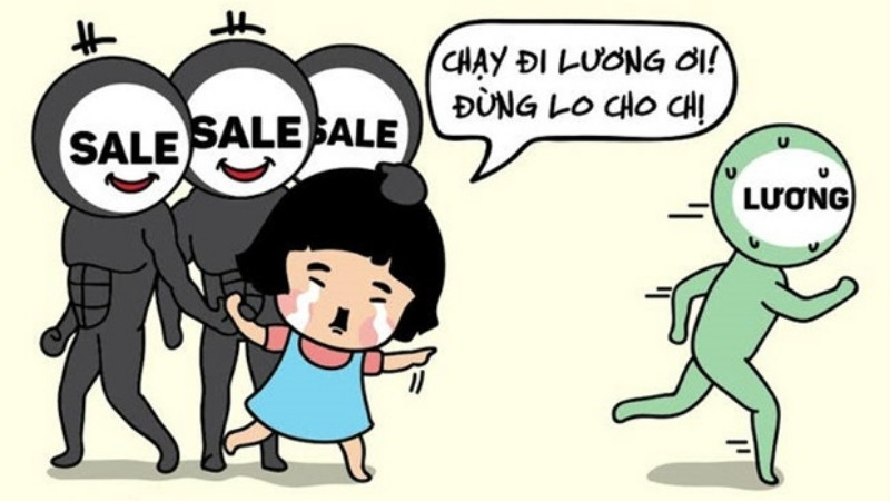 Lương vừa về đã bay, ví tôi giờ như bãi đất trống gió thổi vi vu