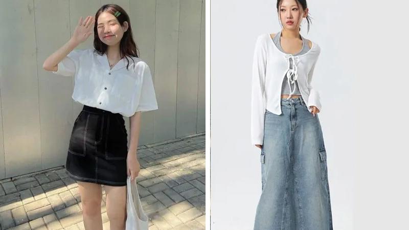 Dáng hình chữ nhật chọn váy gì?