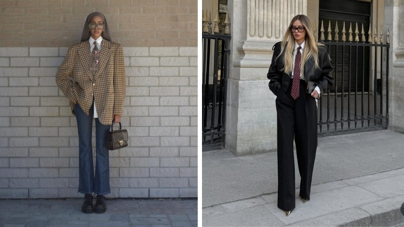 Kết hợp áo sơ mi với blazer