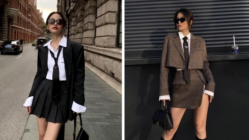 Cà vạt đen trơn là dễ phối đồ nhất