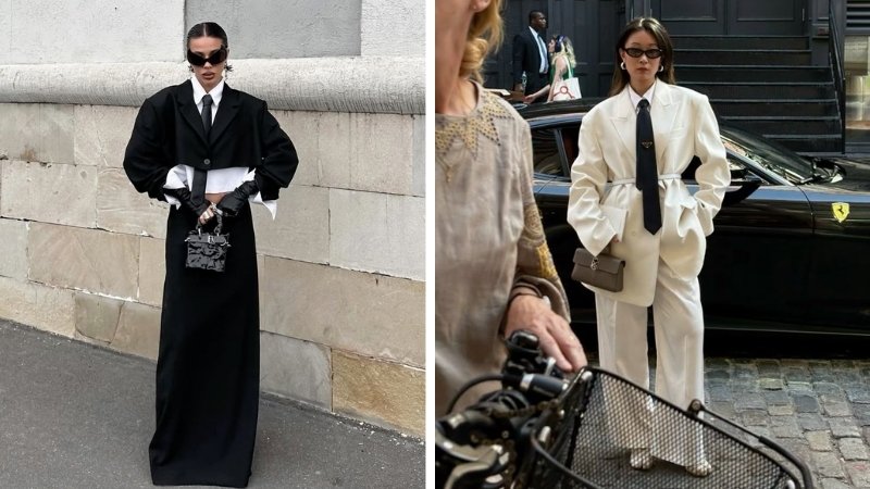 Phái nữ sử dụng cà vạt nam truyền thống