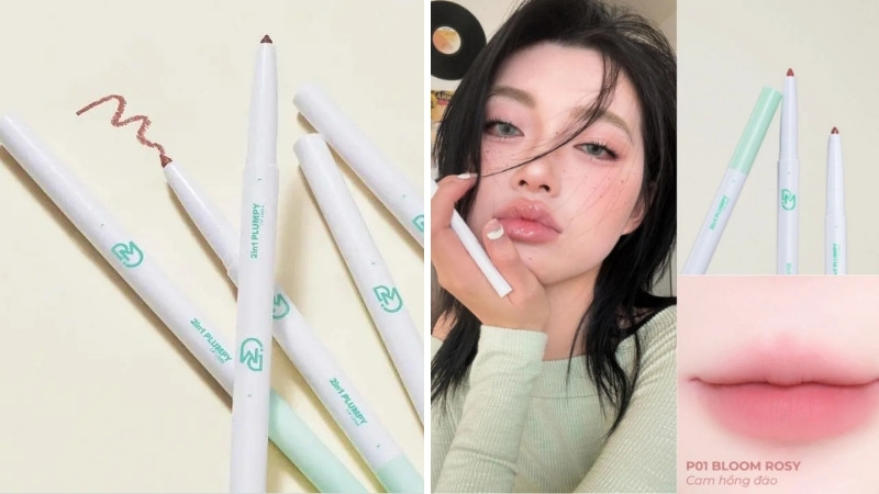 Chì kẻ viền môi Dearmay 2in1 Plumpy Lip Liner