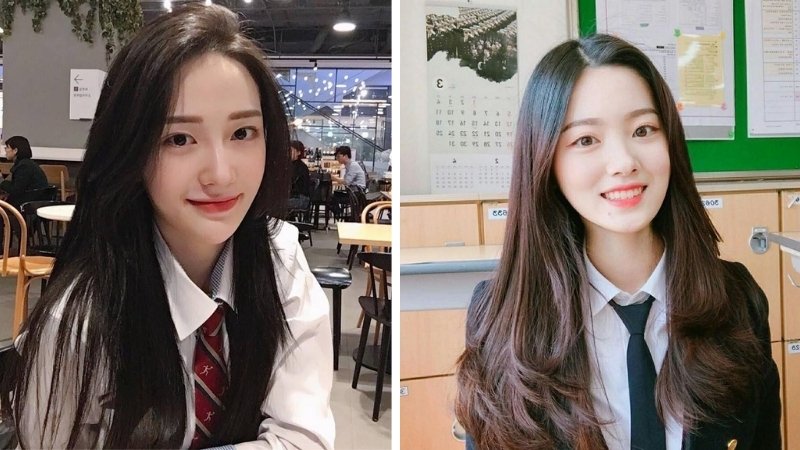 Tóc dài rẽ ngôi Tóc dài rẽ ngôi