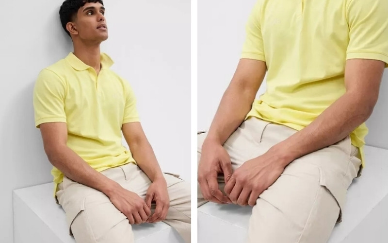 Áo vàng bơ kết hợp jogger thể hiện phong cách streetwear cá tính