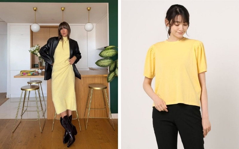 Sự kết hợp vàng bơ và đen mang đến vẻ sang trọng, thời thượng