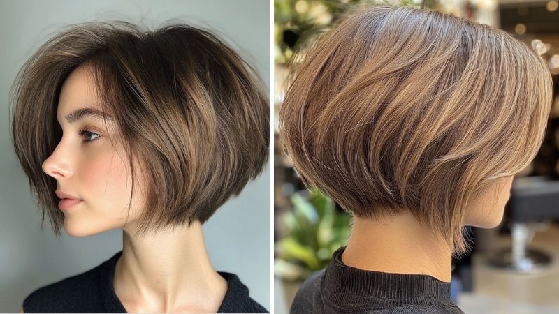 Demi Garcon tóc uốn cụp ôm sát gương mặt