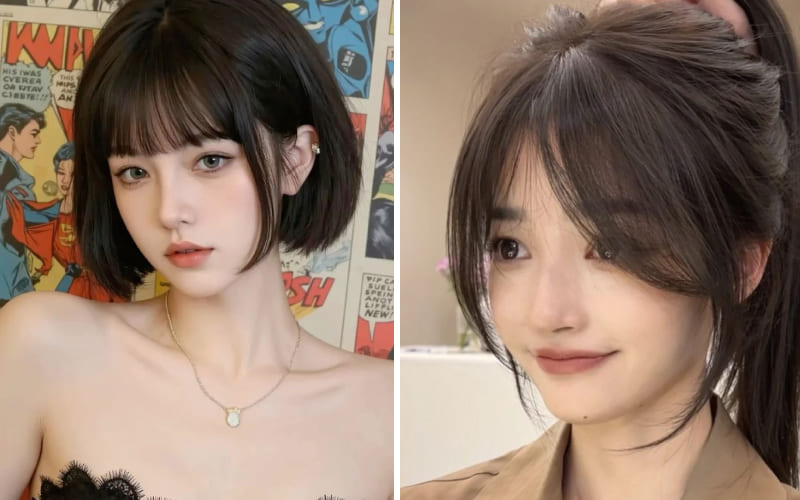 Cách tạo kiểu tóc mái giúp khuôn mặt trông nhỏ gọn hơn