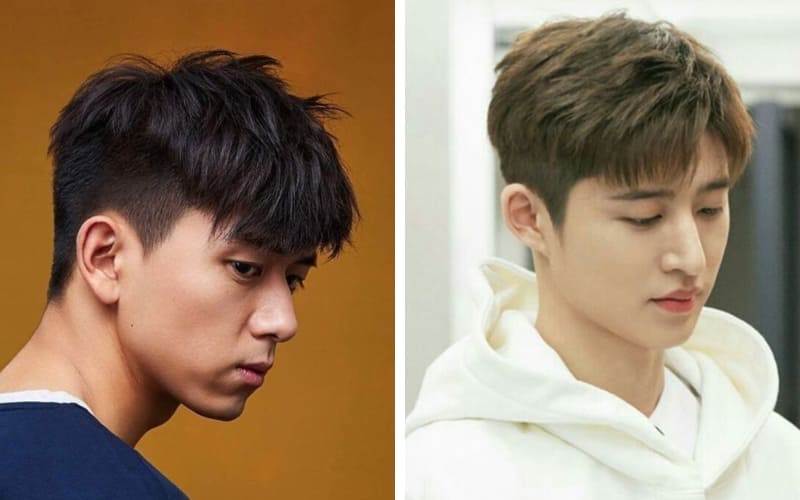 Đỉnh layer rối, hai bên fade gọn, phong cách trẻ trung.